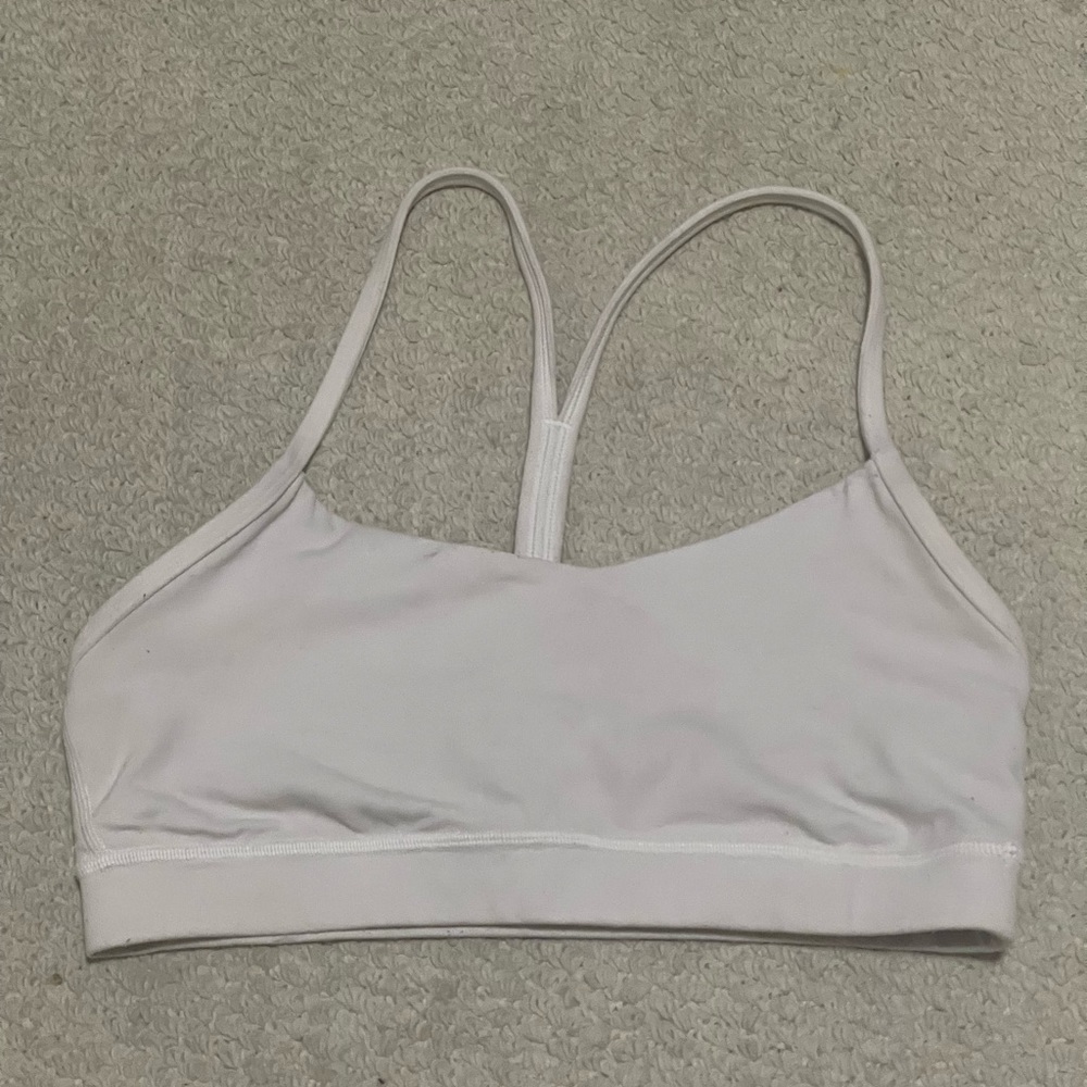 White Lululemon Yoga Bra - Size 8